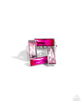 Paparazzi Accessories Sinuous Square - Pink