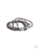 Paparazzi Accessories Beaded Boundary - Silver