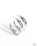 Paparazzi Accessories Gravity Generosity Silver Hoop Earrings