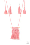 Paparazzi Accessories Between You and MACRAME - Pink