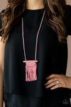 Paparazzi Accessories Between You and MACRAME - Pink