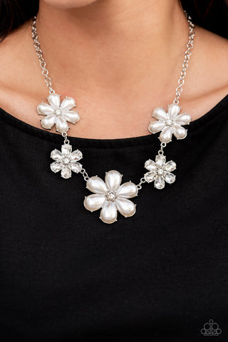 Paparazzi Accessories Fiercely Flowering - White