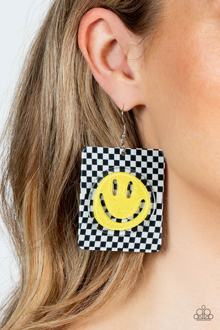 Paparazzi Accessories Cheeky Checkerboard - Yellow