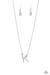 Paparazzi Accessories INITIALLY Yours - K - White