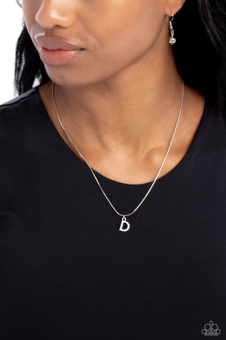 Paparazzi Accessories Seize the Initial - Silver - D