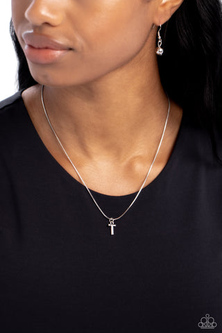 Paparazzi Accessories Seize the Initial - Silver - T