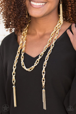 SCARFed for Attention Necklace Set-Gold